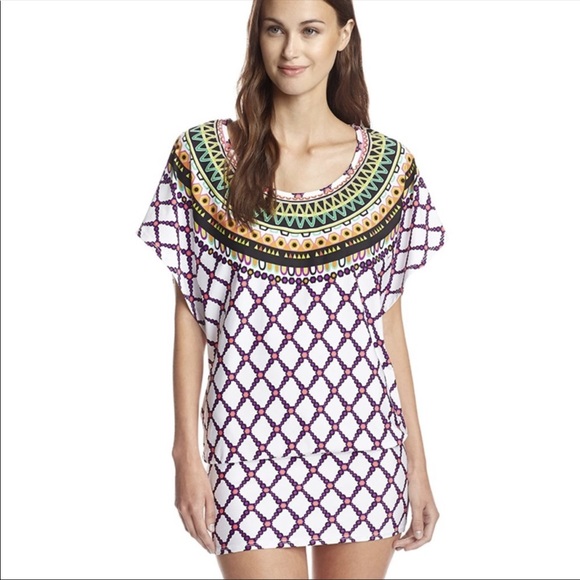 Trina Turk Other - Trina Turk White Kon Tiki Swim Coverup Tunic
